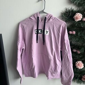 DKNY Lilac Hoodie with Black Drawstrings